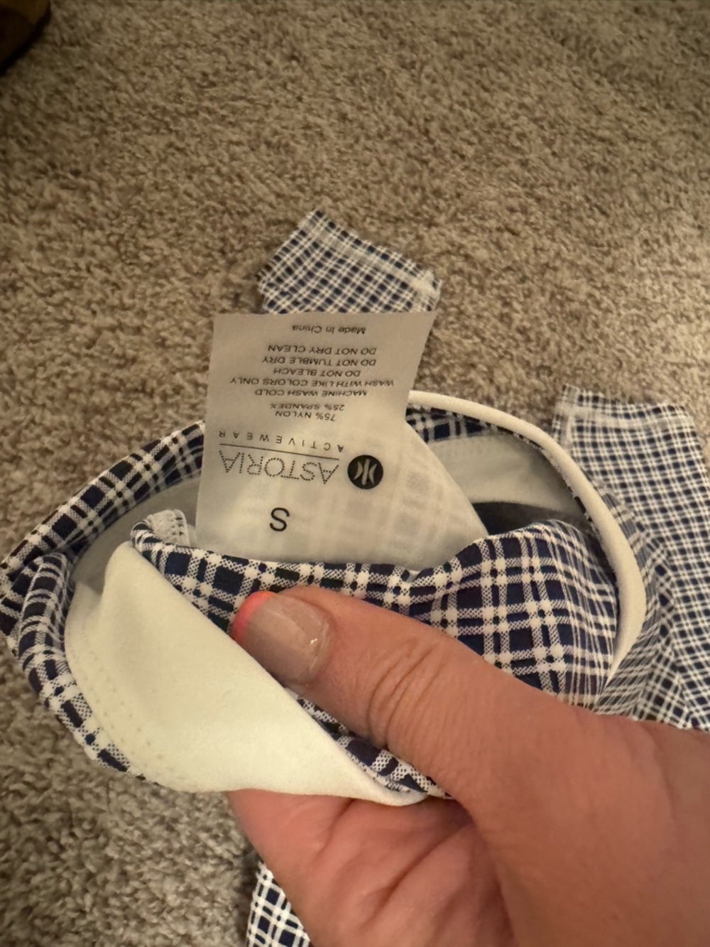 Black & White Gingham High-Waist Leggings Set - Picture 5 of 5